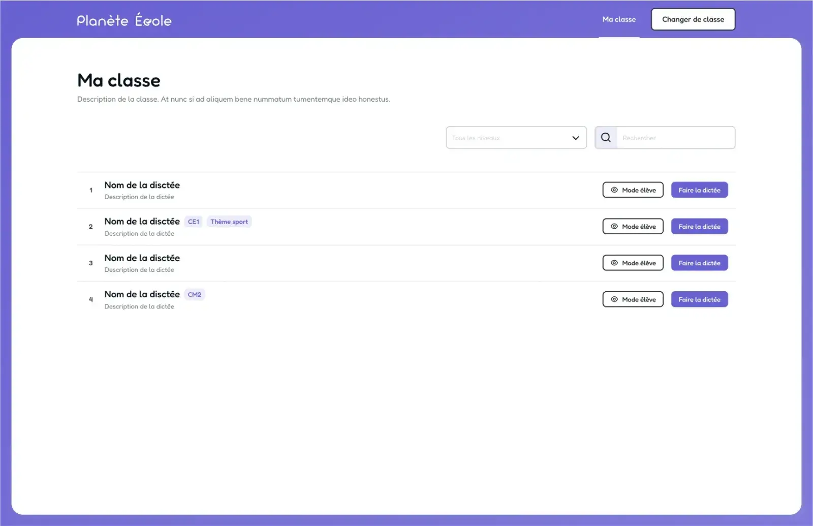 Mode élève - Planète École